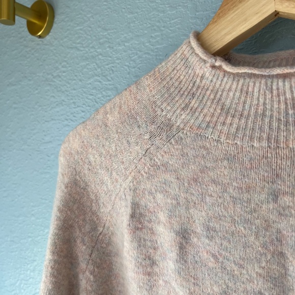 JCREW Rollneck Sweater in Supersoft Yarn, Ivory Rainbow, Size S - Picture 5 of 9